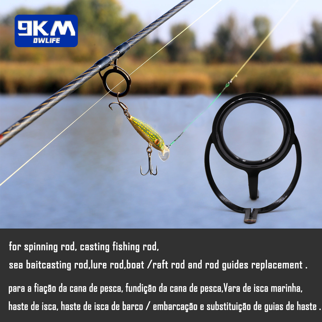 الصيد رود طقم تصليح الغزل قضيب - مراجعة Fishing Rod Spinning وسعره