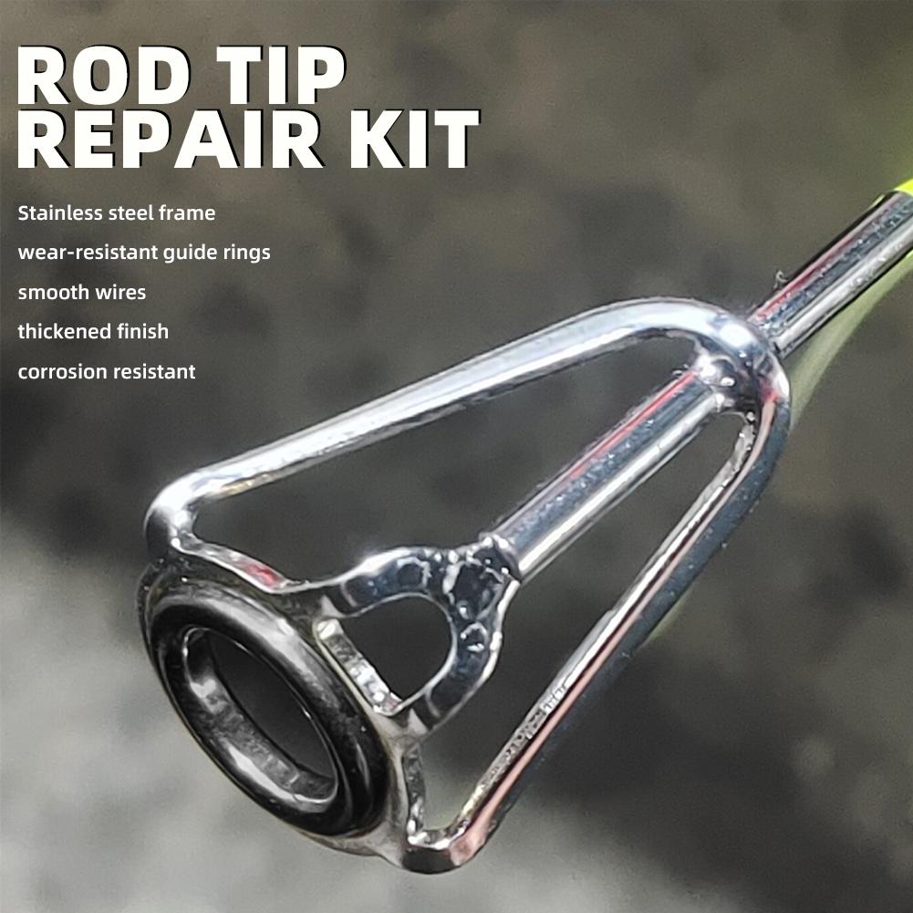 طقم إصلاح رؤوس صنارات الصيد 10 - مراجعة Fishing Rod Tip Replacement وسعره