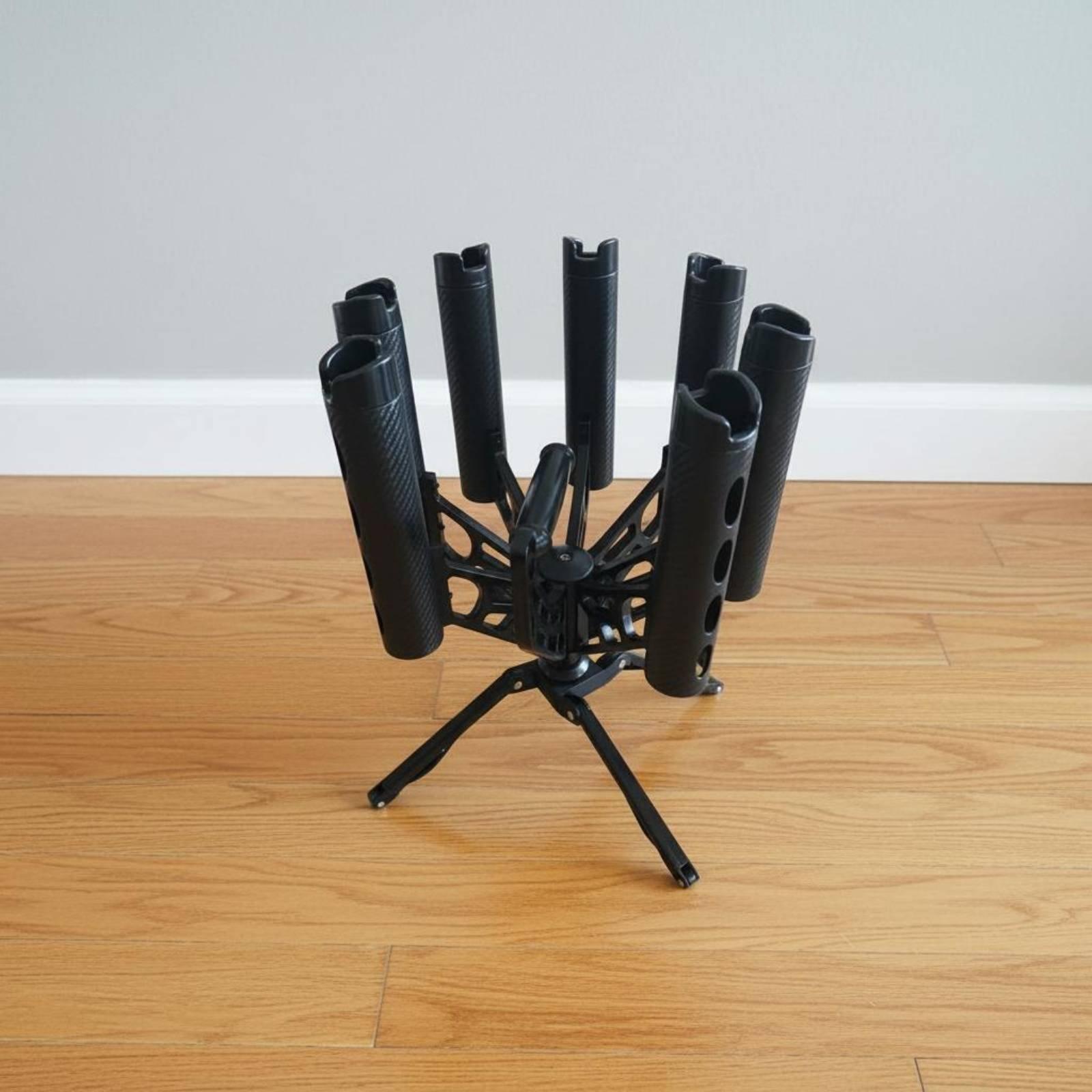 حامل قصبات صيد دوار 360 درجة ع - مراجعة Fishing Rod Rack وسعره