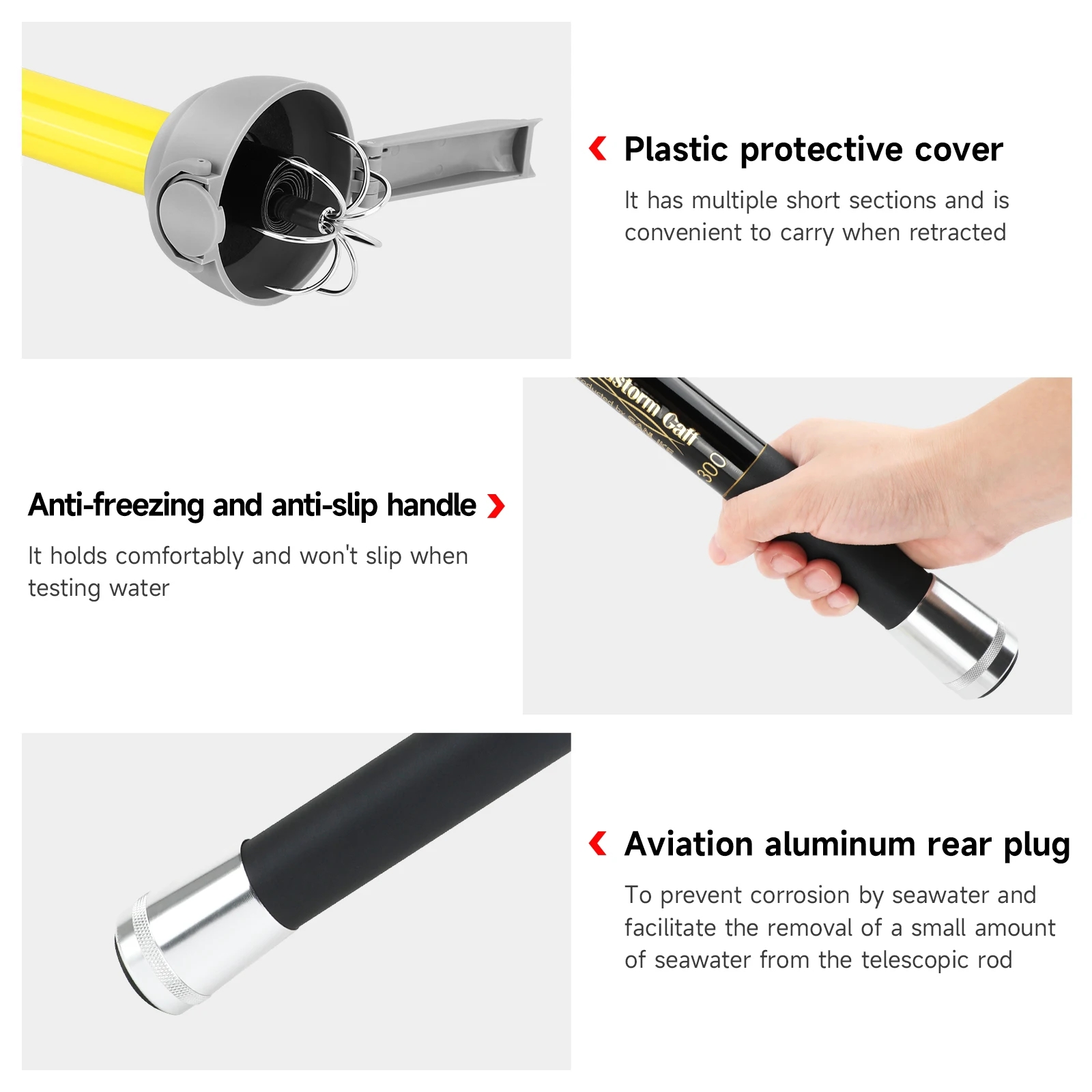 SANLIKE 7-مخلب الفولاذ المقاوم - مراجعة Fishing Rod Carbon Fiber وسعره