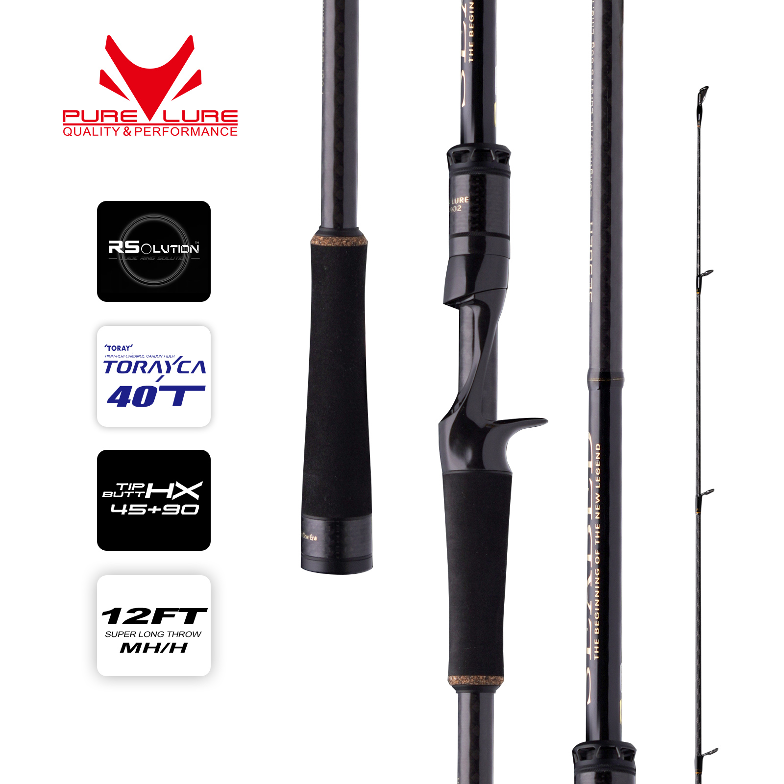 PURELURE SEABED 12FT 3.0m 3.3m - مراجعة Fishing Rod Combo وسعره
