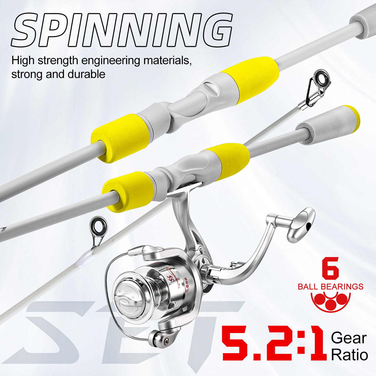 Sougayilang 2 قسم الغزل الصيد  - مراجعة Fishing Rod Spinning وسعره